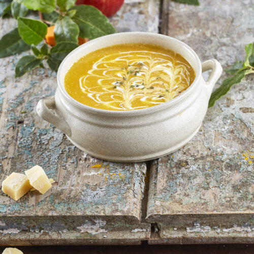 Sopa de abóbora e maçã